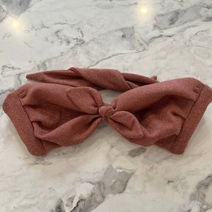 Montce Swim Mauve Sparkle Bandeau Bikini Top Small